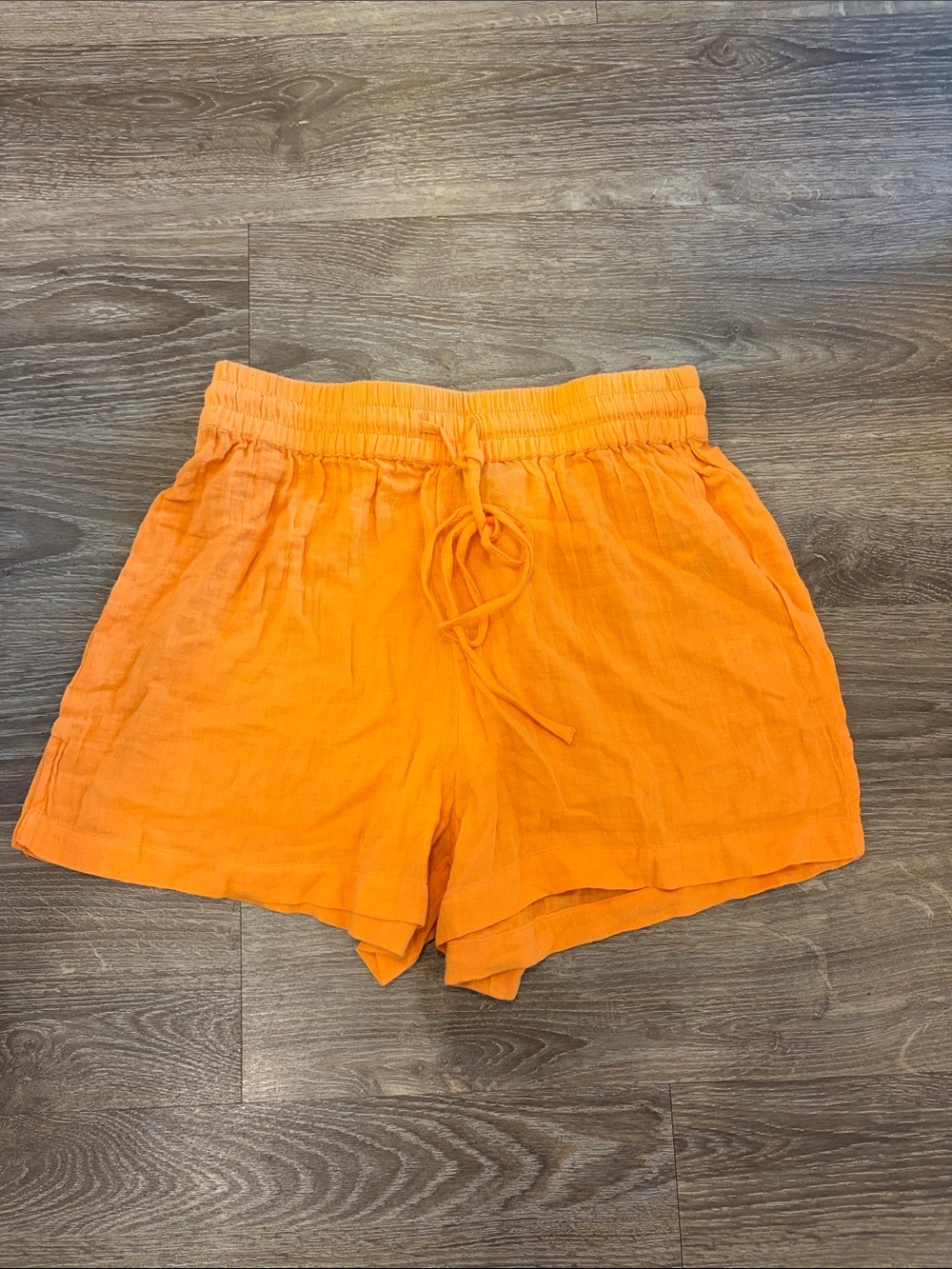 ASOS Vibrant High Waist Shorts in Orange